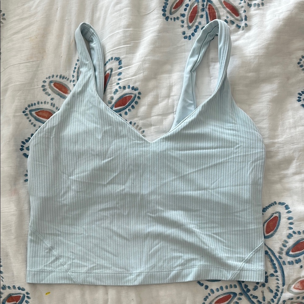 Lululemon light blue align ribbed tank, size 6